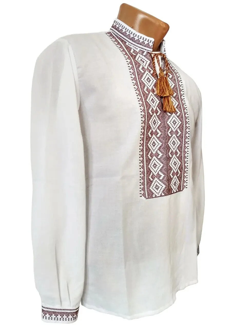 Chestnut Diamond men's Ukrainian vyshyvanka
